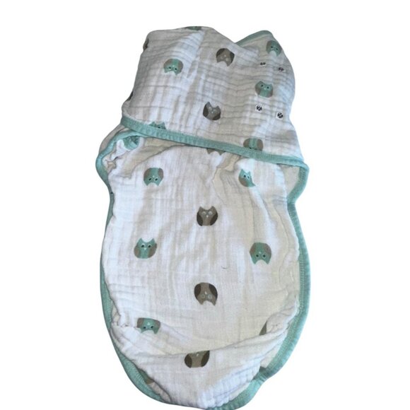 ADEN + Anais Size Small/Medium Easy Swaddle in Goodnight Owl Snap Adjustable - Picture 1 of 4